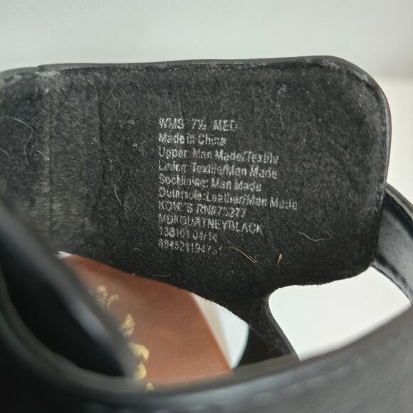 Mudd Women's Sandals Aztec Print Kourtney Black Ankle Strap Size 7.5 Med - Picture 3 of 5